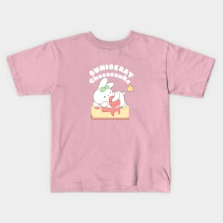 Cute bunny on Buniberry Cheesecake Kids T-Shirt